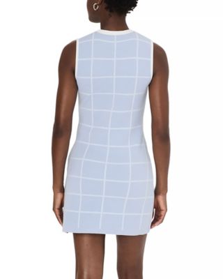 Check Sleeveless Round Neck Dress