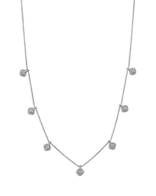 Bloomingdale's Fine Collection Diamond Droplet Station Necklace in 14K White Gold, 0.79 ct. t. w.