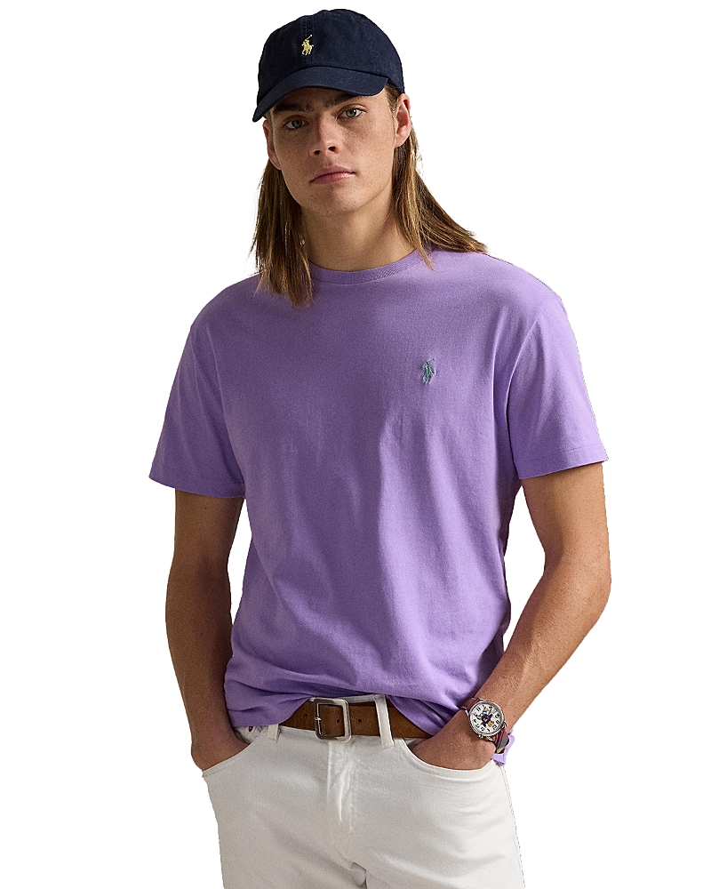 Polo Ralph Lauren Washed Solid Tee In Light Lilac