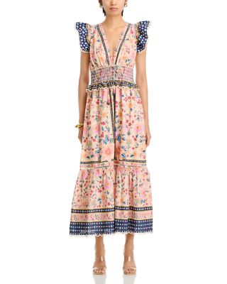 Superbloom Tapestry Cream Maxi Dress