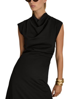 【海外限定】REISSドレス☆Harlan Twill-Jersey Draped Midi Dre REISS Harlan Twill Jersey Midi Dress | Bloomingdale's