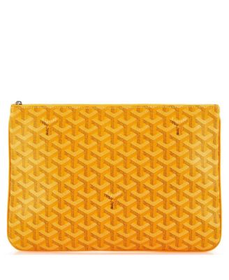 Pre-Owned Goyard Mm Senat Zip Pouch Coated Canvas