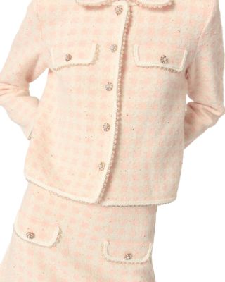 Tweed Effect Knit Jacket