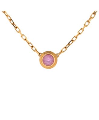 Pre-Owned Cartier Small Cartier D'Amour Pendant Necklace 18K Rose Gold with Pink Sapphire