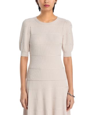 Blouson Sleeve Textured Top