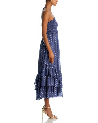 Metallic Polka Dot Maxi Dress - Exclusive
