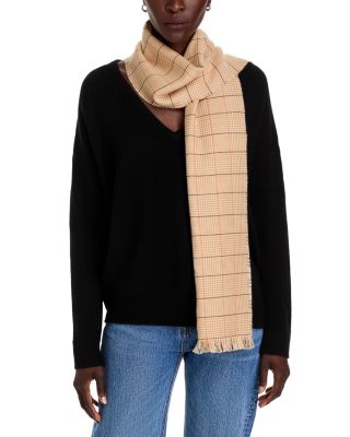 【関税＆送料込み】Burberry Mw Revers Tiny Check Scarf Burberry Mw Revers Tiny Check Scarf In Beige | ModeSens