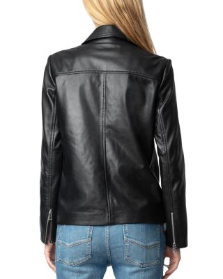 Lienna Embossed Leather Jacket