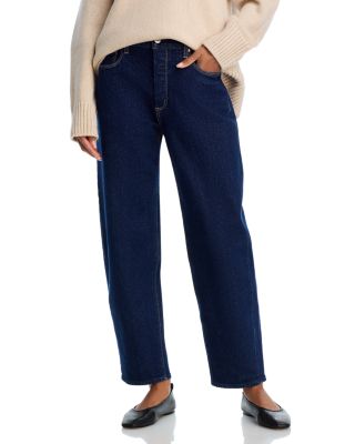 PAIGE - Alexis Curved Button Fly High Rise Jeans in Casa