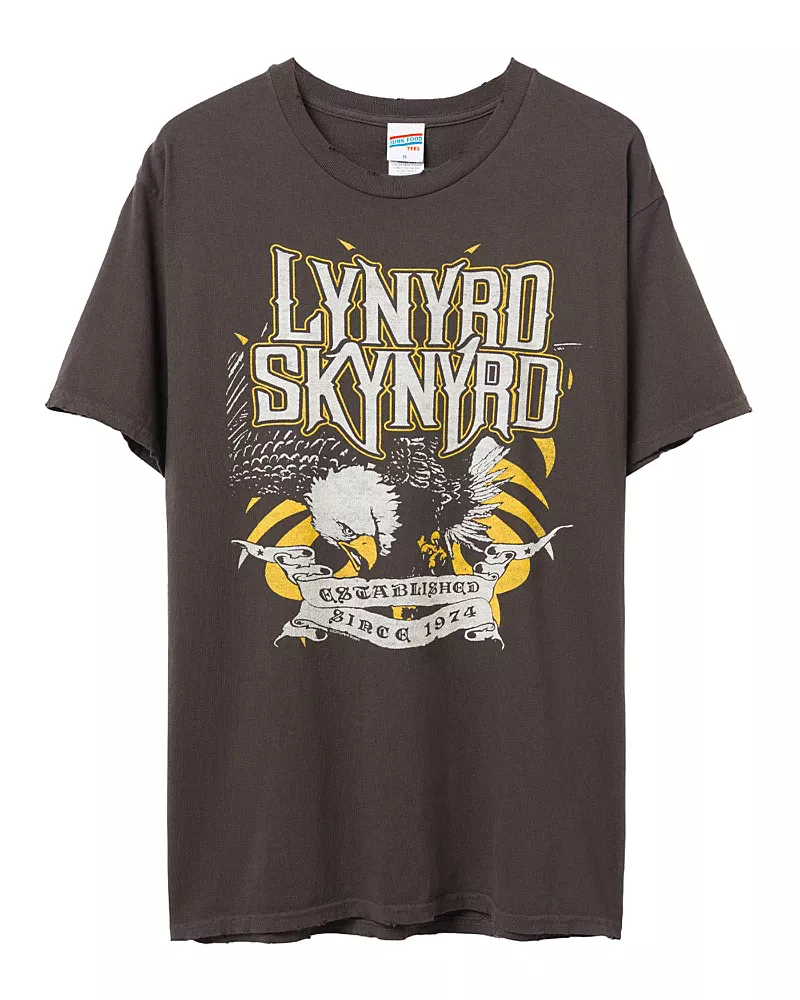 Junk Food Clothing Unisex Lynyrd Skynyrd Since 1974 Flea Market Tee