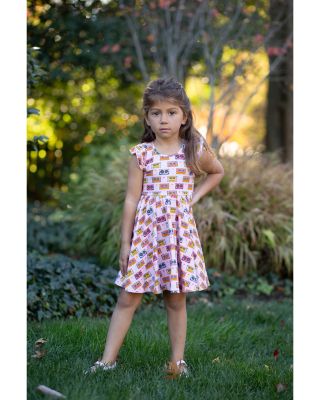 Girls' Racer Back Dress in Cassettes & Stars  - Little Kid, Big Kid
