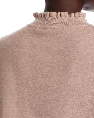 Ruffled Mock Neck Sweater
