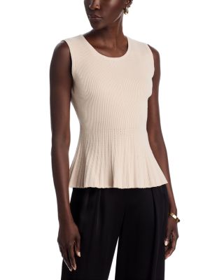 Sioni - Ribbed Flared Hem Sweater