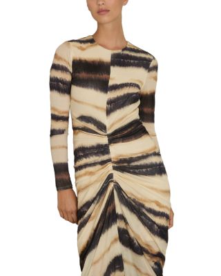REISS Georgia Printed Ruched Jersey Dress | Bloomingdale's Women