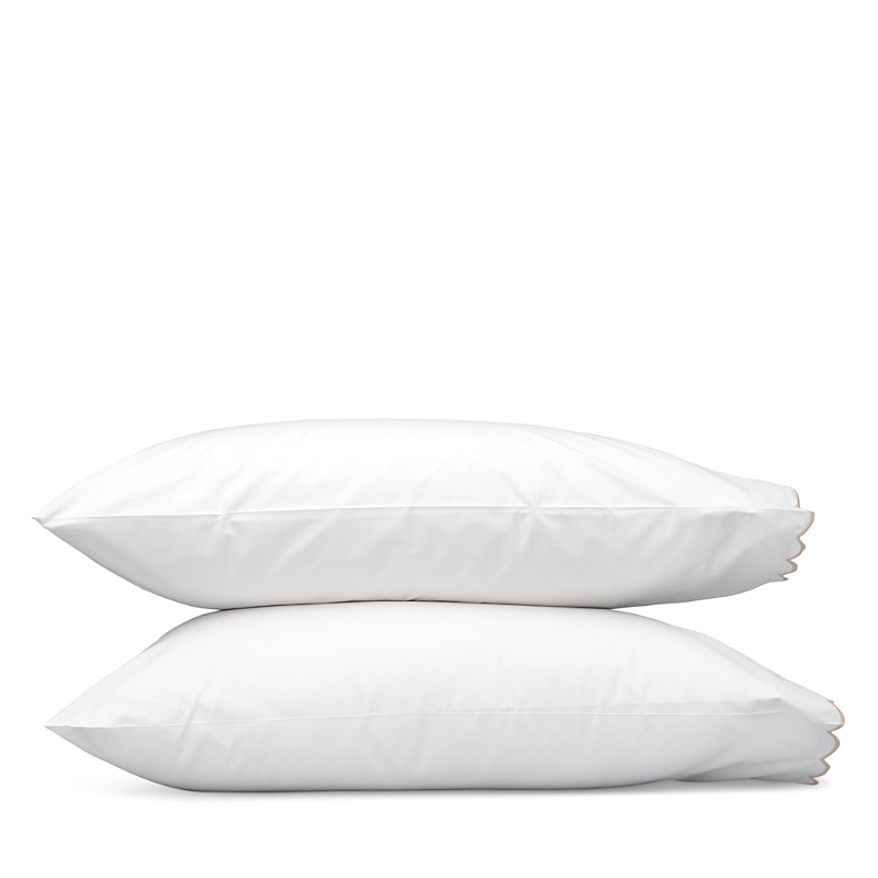 Matouk Dakota Percale Standard Pillowcase, Set Of 2 In Champagne