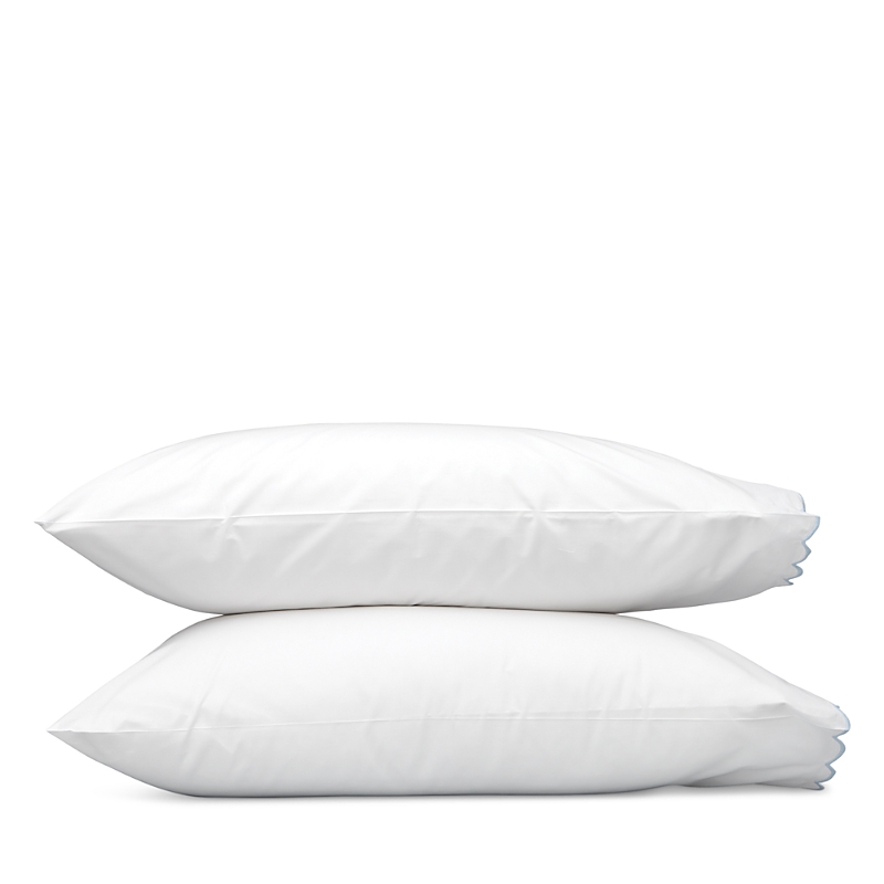 Matouk Dakota Percale Standard Pillowcase, Set Of 2 In Light Blue