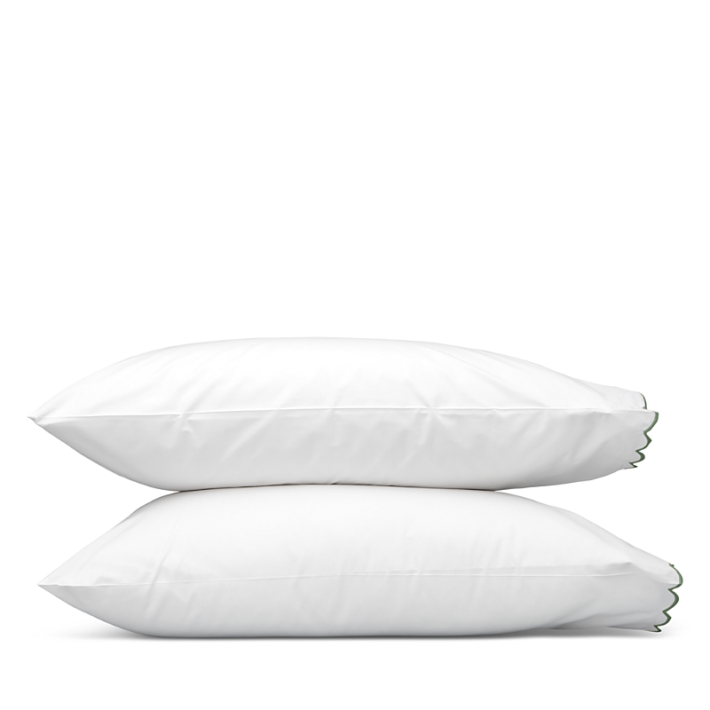 Matouk Dakota Percale Standard Pillowcase, Set Of 2 In Palm