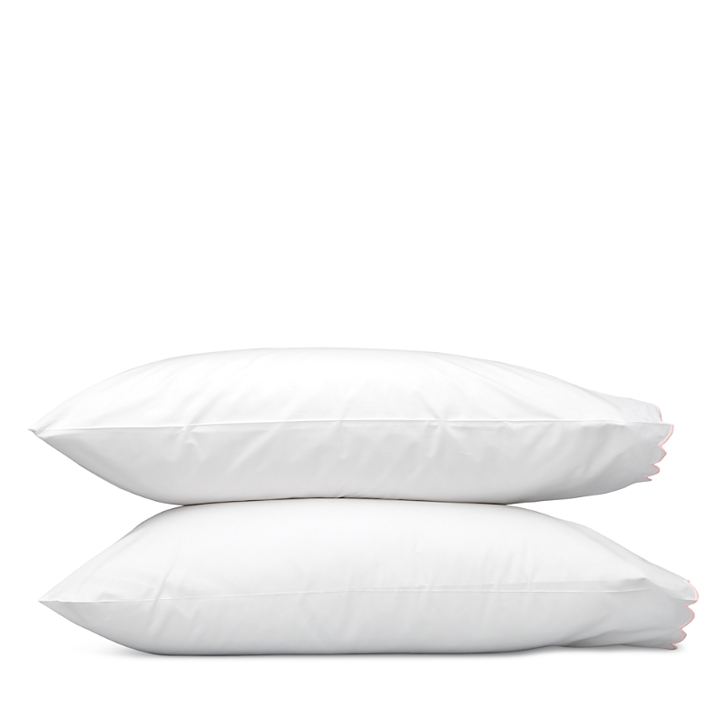 Matouk Dakota Percale Standard Pillowcase, Set Of 2 In Pink
