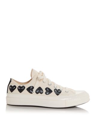 Men's CDG Play x Converse Heart Low Top Sneakers