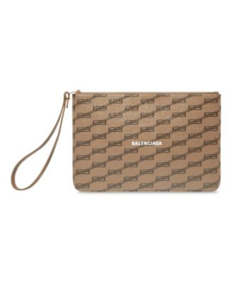 Balenciaga - Signature Pouch with Handle BB Monogram Coated Canvas