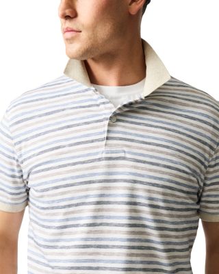 Somes Island Slim Fit Striped Polo Shirt