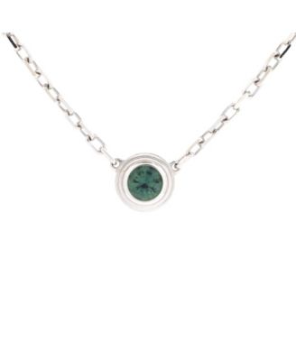 Pre-Owned Cartier Small Cartier D'Amour Pendant Necklace 18K White Gold with Sapphire