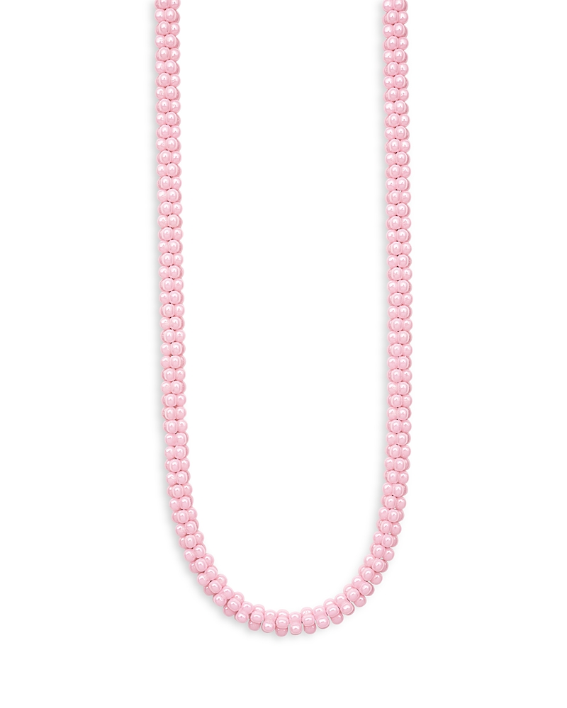 Lagos Pink Caviar Ceramic Beaded Necklace In Pink