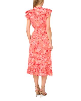 Flutter Sleeve Smocked Dress