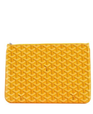 Pre-Owned Goyard Mm Senat Zip Pouch Coated Canvas