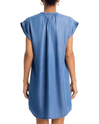 Cap Sleeve Henley Dress