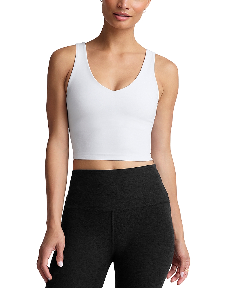 Beyond Yoga Spacedye Good Day Cropped Tank Top In Cloud White