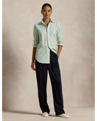 Stretch Slim Fit Striped Oxford Shirt