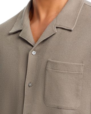 Men's Jacquard Short Sleeve Camp Shirt