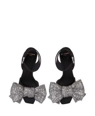 Women's Suede Ruby Heels with Rhinestone Bows