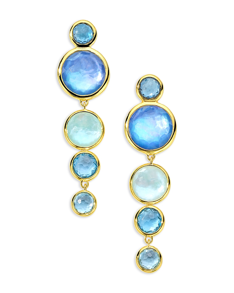 Ippolita 18k Yellow Gold Lollipop Waterfall Multi Stone Icicle Drop Earrings In Gold