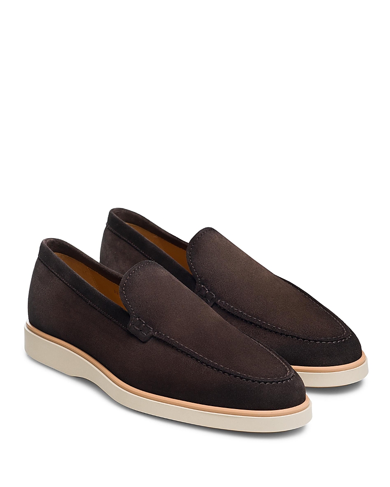 Magnanni Leather Paraiso Loafers In Mid Brown