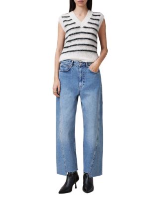 Fox High Rise Crop Wide Leg Jeans in Light Indigo