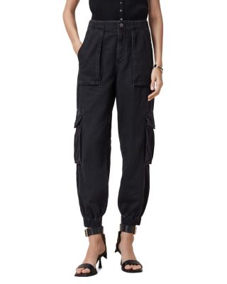 ALLSAINTS - Freda High Rise Cargo Jeans in Black