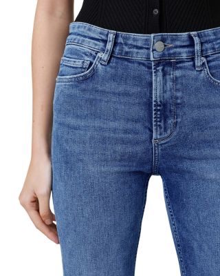 Haldan Mid Rise Slim Bootcut Jeans in Mid Indigo