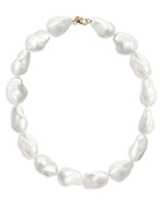 Bloomingdale's Fine Collection - 14K Yellow Gold Baroque Pearl Necklace, 15.5"