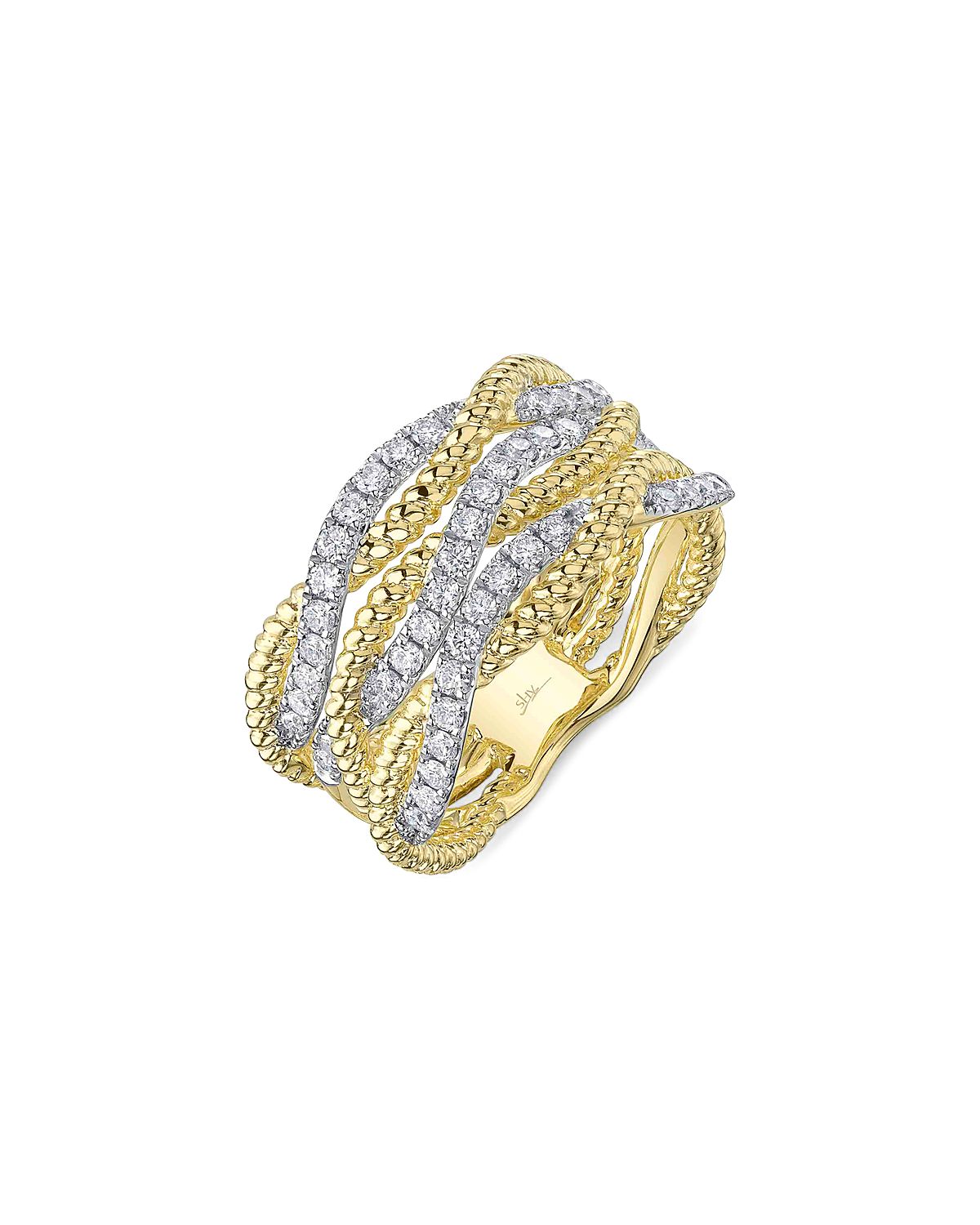 Shy Creation 14K Yellow Gold Kate Diamond Ring, 0.62 tcw