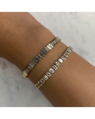 14k Gold Bailey Diamond Baguette Bangle Bracelet