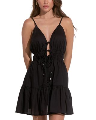 Elan - Tie Front Swim Cover-Up Dress