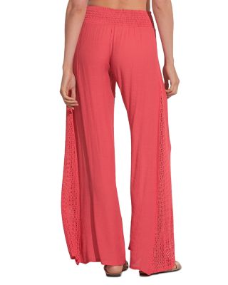 Crochet Inset Swim Cover-Up Pants