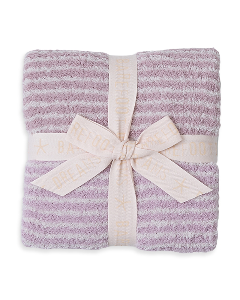 Shop Barefoot Dreams Cozychic Gradient Stripe Stroller Blanket In Petal Mult