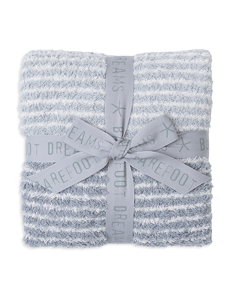 Shop Barefoot Dreams Cozychic Gradient Stripe Stroller Blanket In Platinum Multi