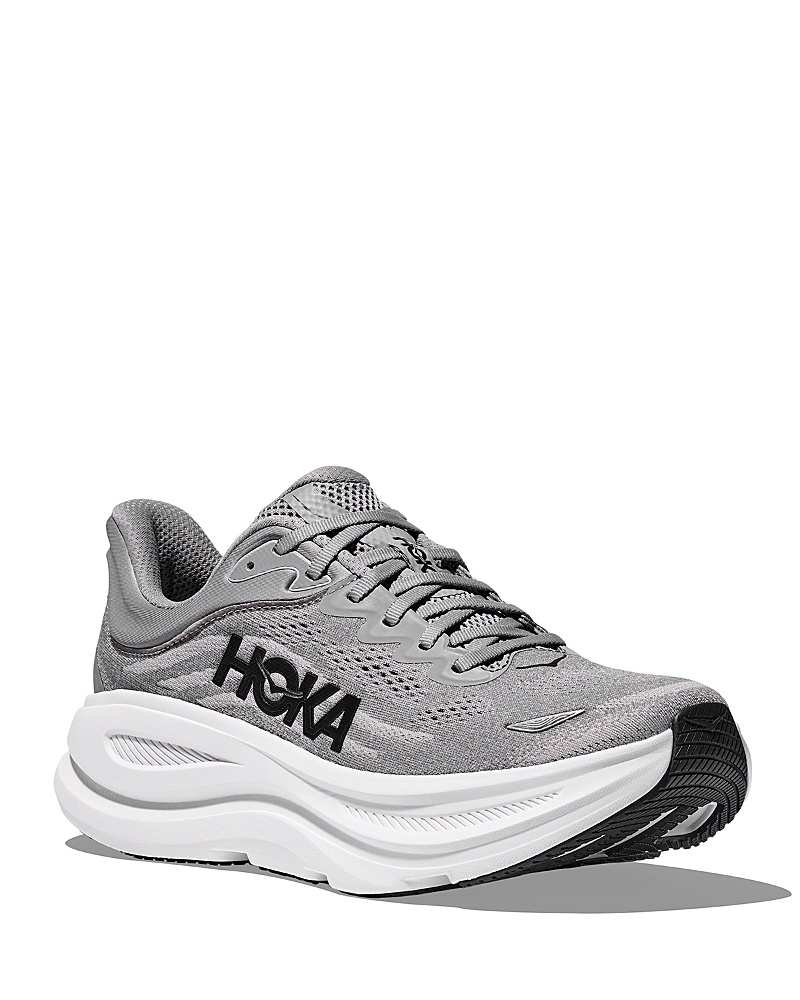 Hoka Bondi 8 Running Shoe In Galatic Grey