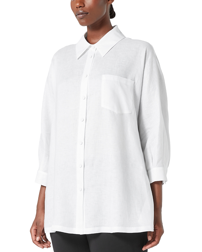 MARINA RINALDI 2A USCITA TINA LINEN SHIRT
