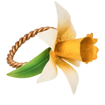 Meadow Walk Daffodil Napkin Rings, Set of 4