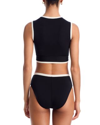 Tiena T-Shirt Swim Top & High Waist Bottoms
